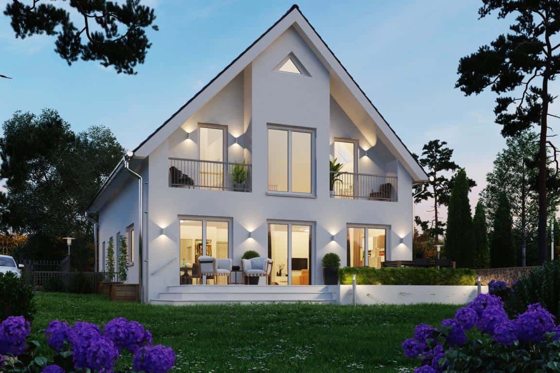 Einfamilienhaus Fortuna mit Satteldach zwei Balkone