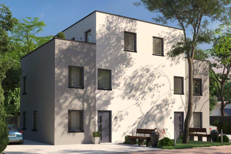 Staffelgeschoss-Doppelhaus als Bauhaus - Pretium