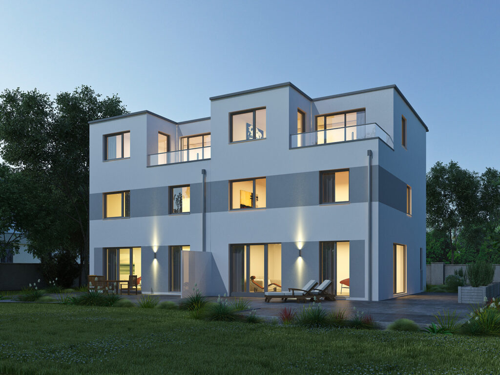 Welche Merkmale hat ein Doppelhaus?