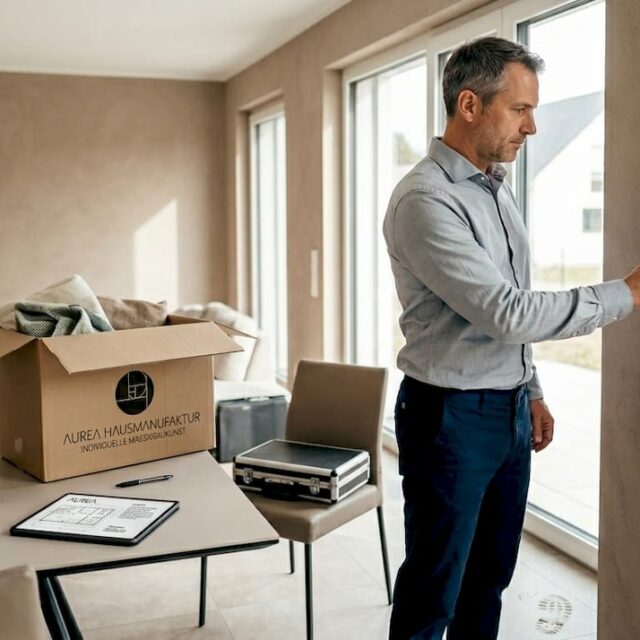 Ein Bauingenieur nimmt das Lüftungssystem im Wohnzimmer genau unter die Lupe.