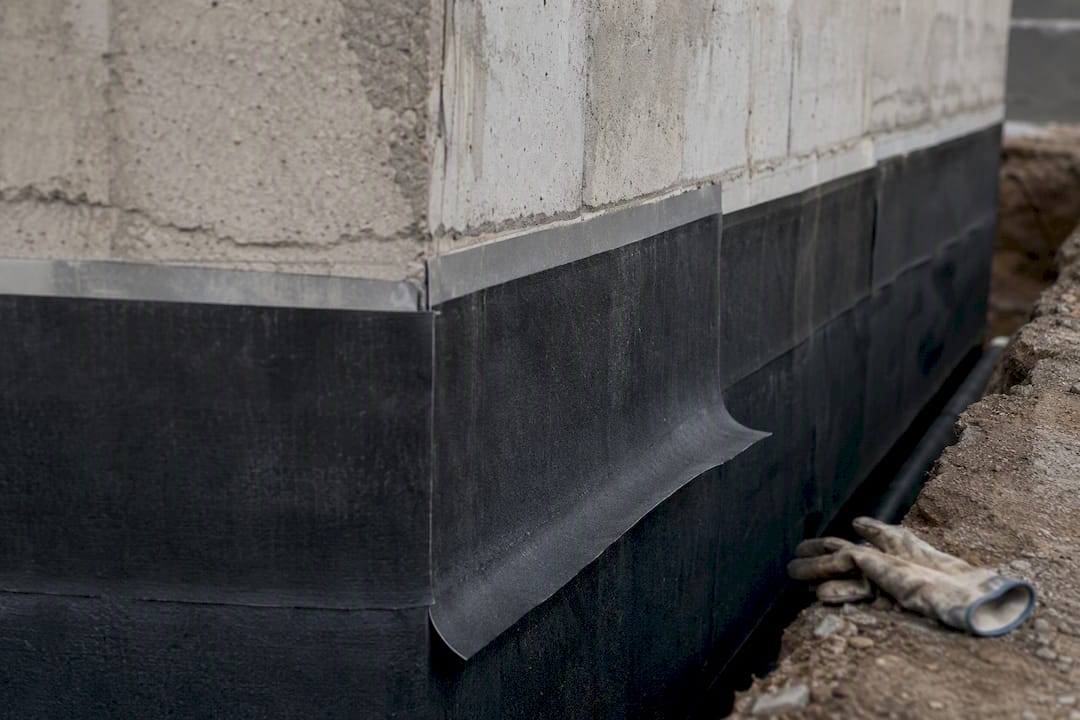 Ausführungsdetail der Abdichtung an der Fundamentsohle