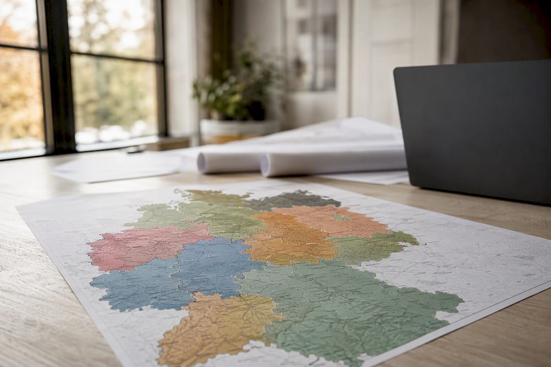 Deutschlandkarte mit regionalen Unterschieden bei den Baukosten