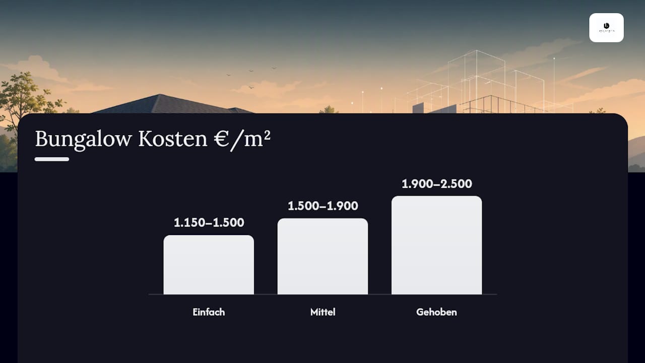 Kostenvergleich der Ausstattungsstufen eines Bungalows