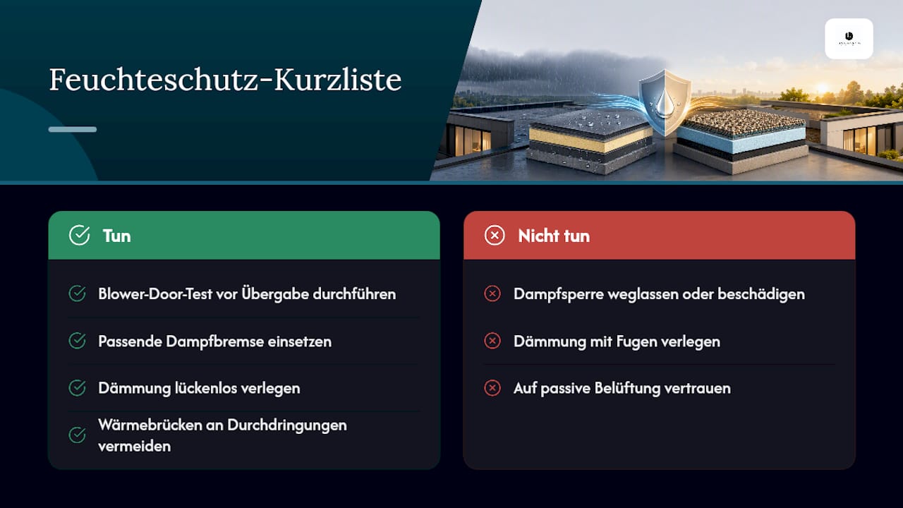 Warum ist Feuchte beim Flachdach das größte Risiko? — overview diagram