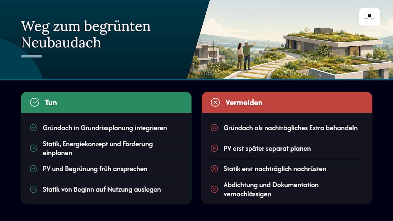 Ihr Weg zum begrünten Neubaudach mit Aurea-Massivhaus — overview diagram