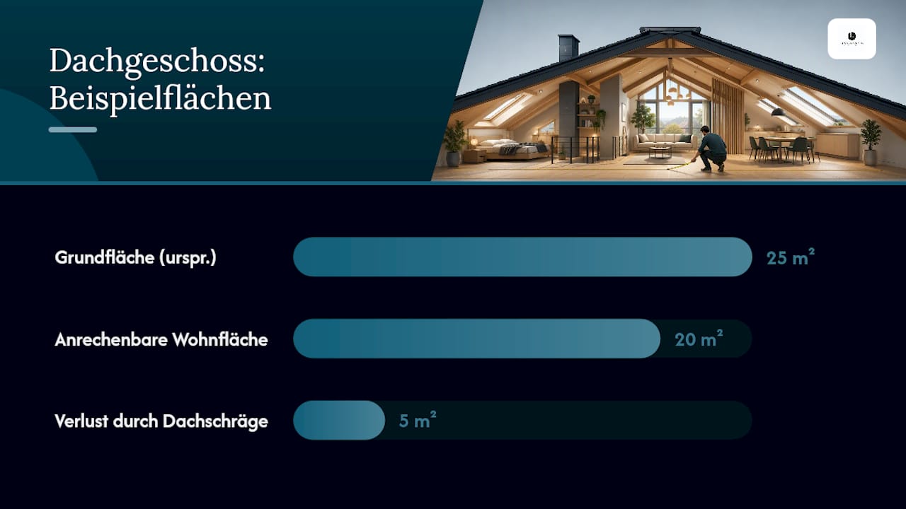 Dachschrägen mit Wohnflächenverordnung-Höhenzonen