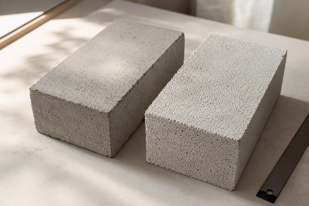 Vergleich von Kalksandstein und Porenbeton