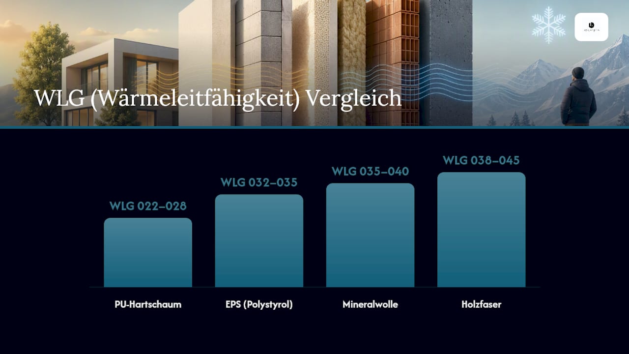 Welcher Dämmstoff bringt welchen U-Wert? — overview diagram